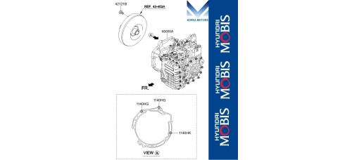 mobis korobka avtomat a6lf 6-speed l4nb hyundai kia 2019-23